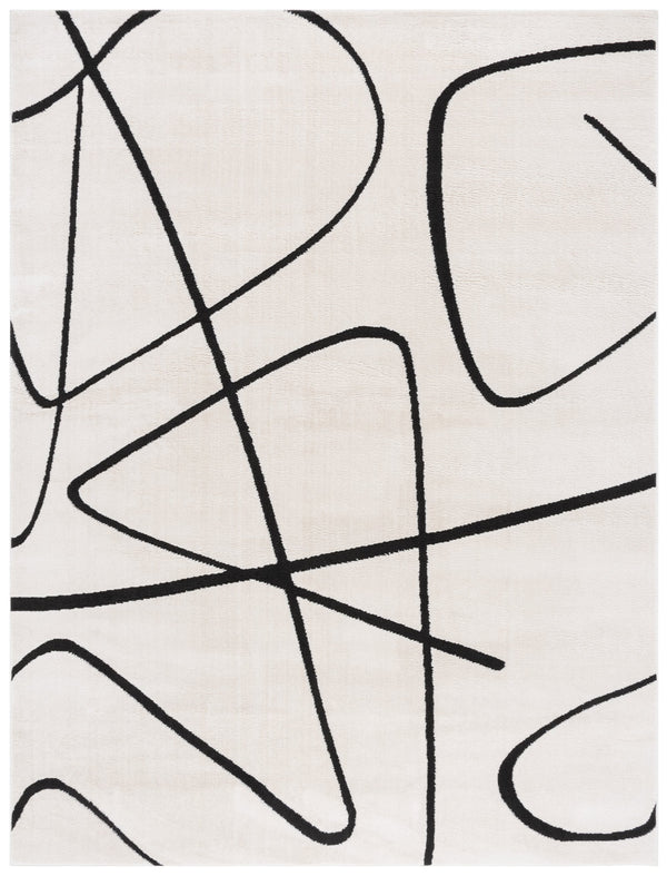 Safavieh Melody Power-Loomed Ivory & Black Abstract Runner Rug — Durable Low-Profile Pile, Stain-Resistant Turkey Crafted 2'-2" x 14'-0" MEL120A-214