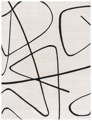 Safavieh Melody Area Rug - Stylish Power Loomed Design For Modern Living, Elegant Texture & Global Craftsmanship Ivory ,Black Performance Fabric Mel120a-68