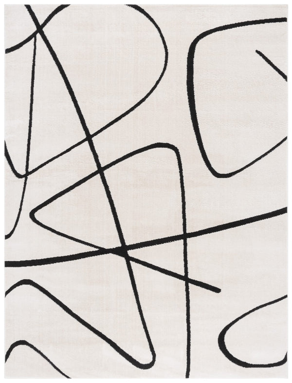 Safavieh Melody Area Rug - Stylish Power Loomed Design For Modern Living, Elegant Texture & Global Craftsmanship Ivory ,Black Performance Fabric Mel120a-68