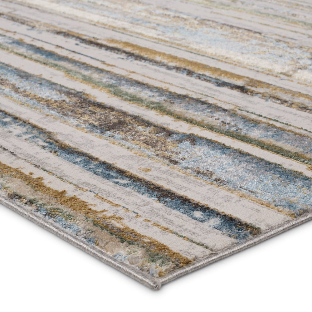 Jaipur Living Melo Fioro Mel12 Powerloomed Machinemade 100% Polyester Lines Stripes Indoor Rug Ivory, Cream 100% Polyester Rug154979