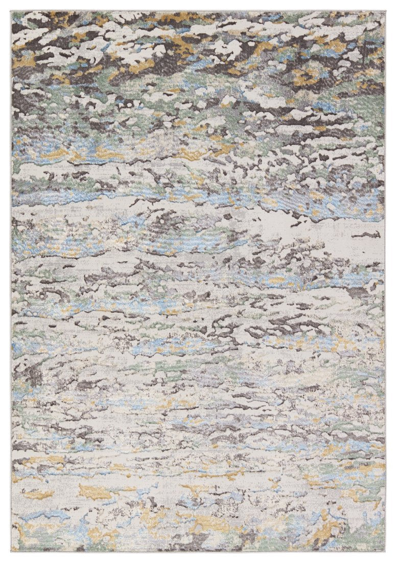Jaipur Living Melo Etosha Mel13 Powerloomed Machinemade 100% Polyester Abstract Abstract Indoor Rug Multicolor, Gray 100% Polyester Rug158838