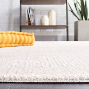 Safavieh Melody Ivory & Grey 6X8 Area Rug — Low Pile 5/8" Power-Loomed Turkey, Durable Stain-Resistant Design MEL130A-68