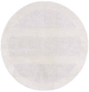 Safavieh Melody 130 Power Loomed Modern Rug Ivory / Grey 6'-7" x 6'-7" Round