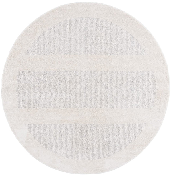 Safavieh Melody 130 Power Loomed Modern Rug Ivory / Grey 6'-7" x 6'-7" Round