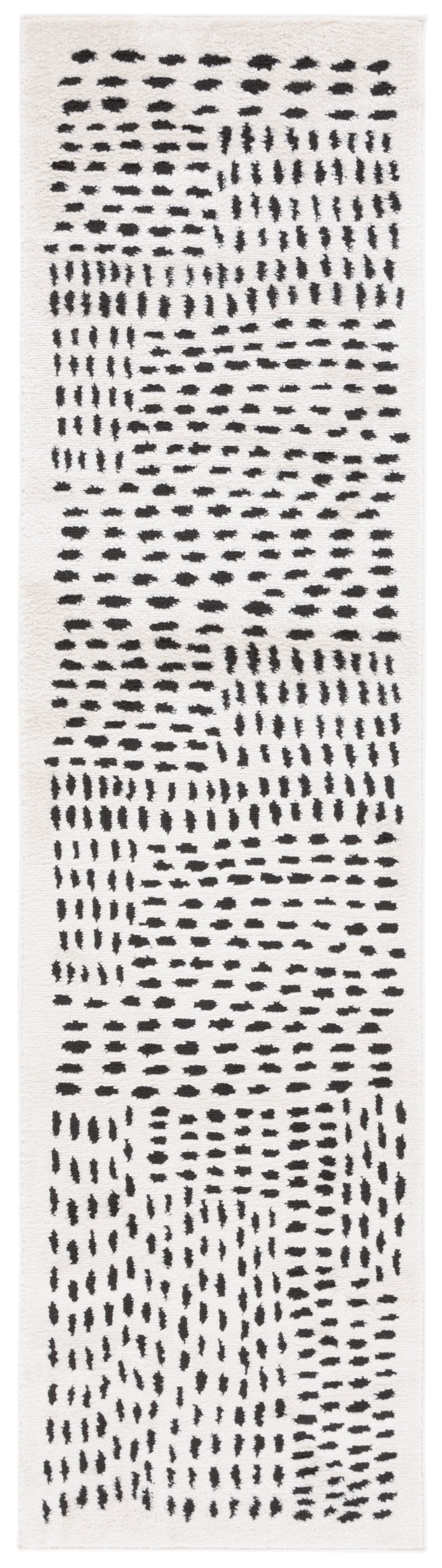 Safavieh Melody Modern Ivory/Black Runner Rug – Elegant Power-loomed Design, Durable & Oeko-tex Certified Ivory ,Black Polyester Mel132a-28