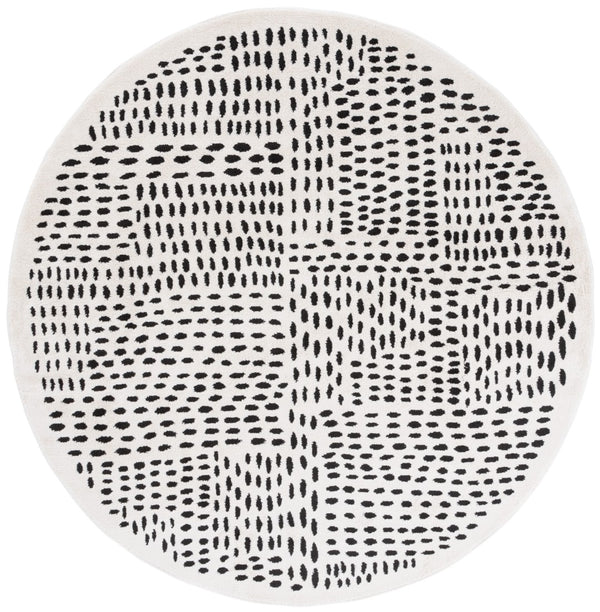 Safavieh Melody Scandinavian-inspired Modern Rug - Elegant Polyester Design For A Cozy Living Space Ivory ,Black Polyester Mel132a-24