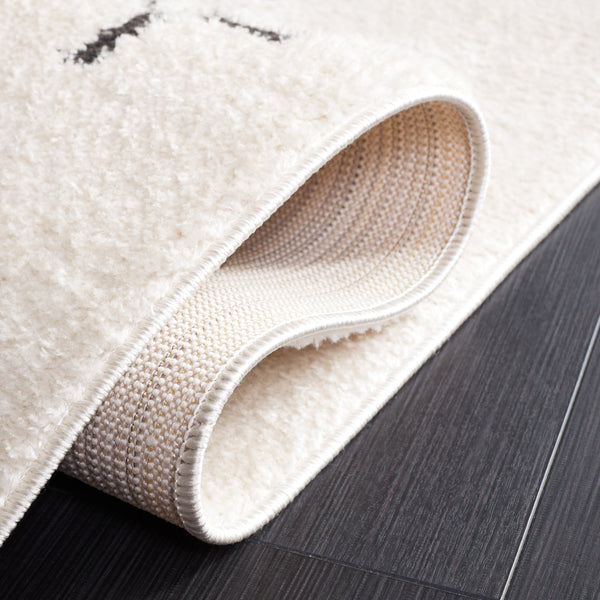 Safavieh Melody Bohemian Ivory And Black Area Rug – Luxurious Polyester, Oeko-tex Certified, Durable Style Ivory ,Black Polyester Mel134a-7sq