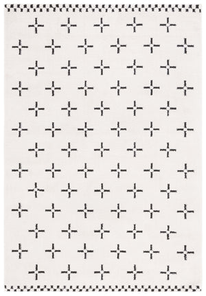 Safavieh Melody Bohemian Ivory And Black Area Rug – Luxurious Polyester, Oeko-tex Certified, Durable Style Ivory ,Black Polyester Mel134a-7sq