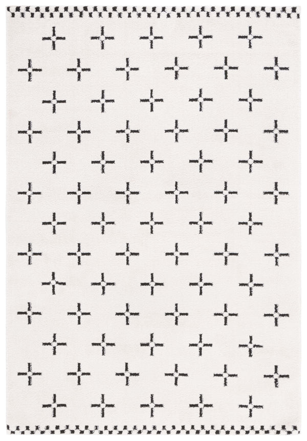 Safavieh Melody Bohemian Ivory And Black Area Rug – Luxurious Polyester, Oeko-tex Certified, Durable Style Ivory ,Black Polyester Mel134a-7sq