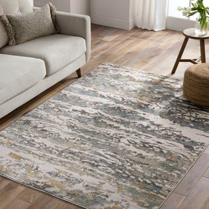 Jaipur Living Melo Etosha Mel13 Powerloomed Machinemade 100% Polyester Abstract Abstract Indoor Rug Multicolor, Gray 100% Polyester Rug158838