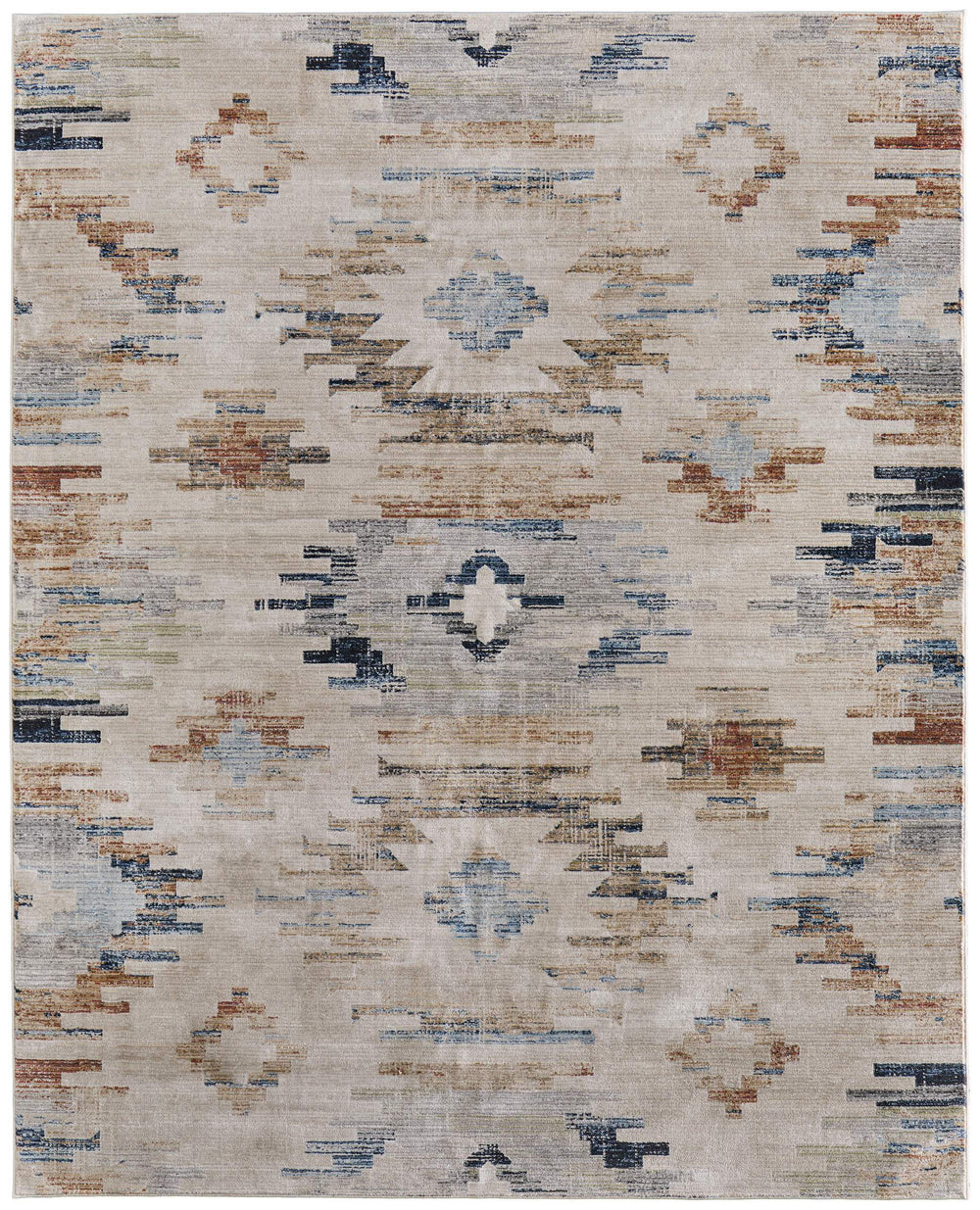 Feizy Rugs Melrose Diamond Lattice Area Rug Ivory Turkish Woven Floral Living Room Accent 2'6" x 7'3" MEL39ULFMLT000I02