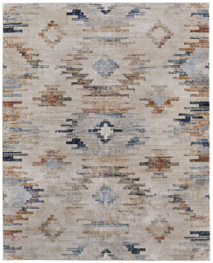 Feizy Rugs Melrose Diamond Lattice Area Rug Ivory Turkish Woven Floral Living Room Accent 6'7" x 9'6" MEL39ULFMLT000F05