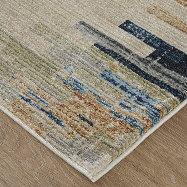 Feizy Rugs Melrose Diamond Lattice Area Rug Ivory Turkish Woven Floral Living Room Accent 6'7" x 9'6" MEL39ULFMLT000F05