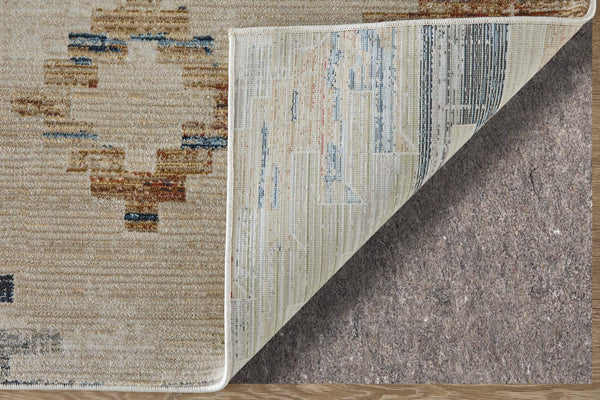 Feizy Rugs Melrose Diamond Lattice Area Rug Ivory Turkish Woven Floral Living Room Accent 6'7" x 9'6" MEL39ULFMLT000F05