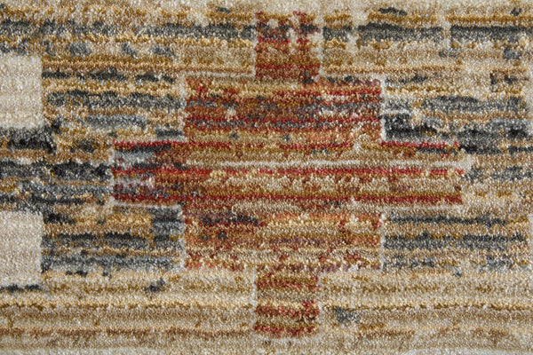 Feizy Rugs Melrose Diamond Lattice Area Rug Ivory Turkish Woven Floral Living Room Accent 6'7" x 9'6" MEL39ULFMLT000F05