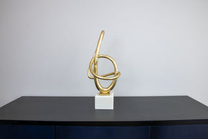 Zeugma Melody Gold Sculpture - Elegant Resin Art Piece, 19" Tall, Stunning Home Decor For Any Space   Cf1219329
