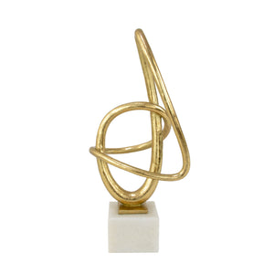 Zeugma Melody Gold Sculpture - Elegant Resin Art Piece, 19" Tall, Stunning Home Decor For Any Space   Cf1219329