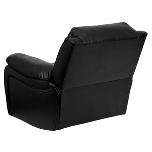 English Elm Kyle Black LeatherSoft Rocker Recliner – Plush Comfort, Smooth Recline, Modern Style for Relaxation MEN-DA3439-91-BK-GG
