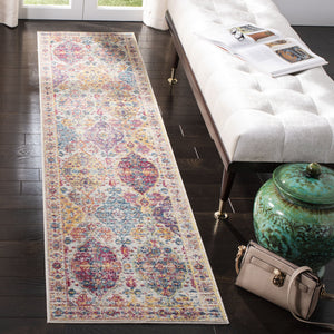 Safavieh Merlot Cream/Multi Runner Rug - Elegant 2' X 8' Power-loomed Turkish Design For Hallways & Spaces Cream ,Multi 65% Polypropylene,28% Cotton,7% Polyester Mer102a-28