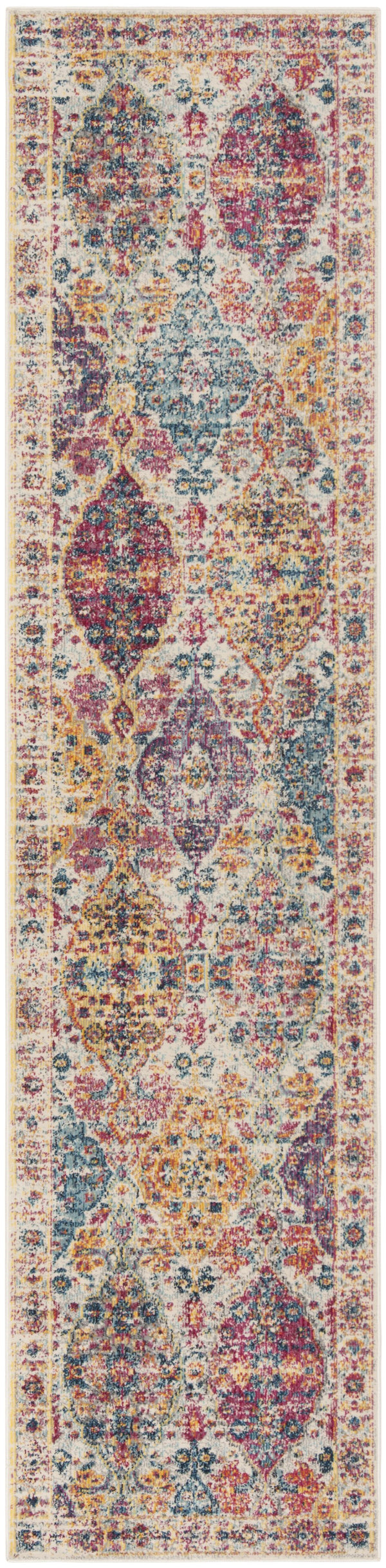 Safavieh Merlot Cream/Multi Runner Rug - Elegant 2' X 8' Power-loomed Turkish Design For Hallways & Spaces Cream ,Multi 65% Polypropylene,28% Cotton,7% Polyester Mer102a-28