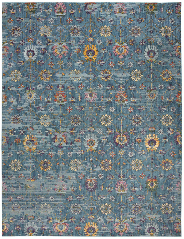 Safavieh Merlot Exquisite Power-loomed Runner Rug With Floral And Geometric Patterns For Stylish Spaces Blue ,Multi 65% Polypropylene,28% Cotton,7% Polyester Mer107m-8