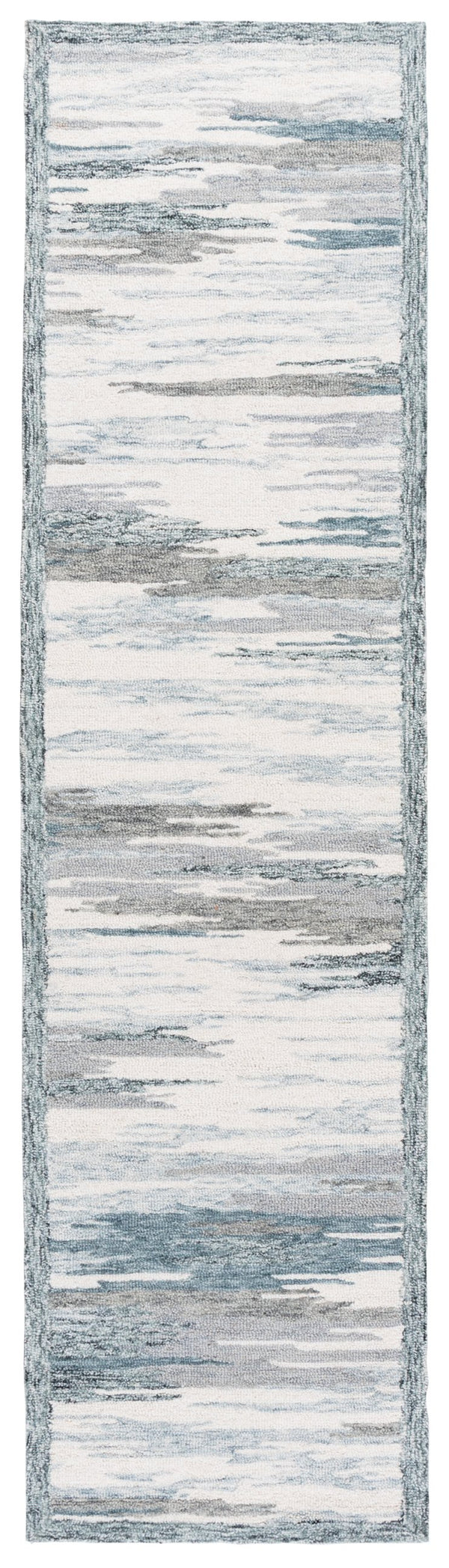 Safavieh Metro Hand-tufted Runner Rug - Luxurious Wool-cotton Blend, Modern Abstract Design For Elegant Spaces Ivory ,Grey 80% Wool,20% Cotton Met106a-29