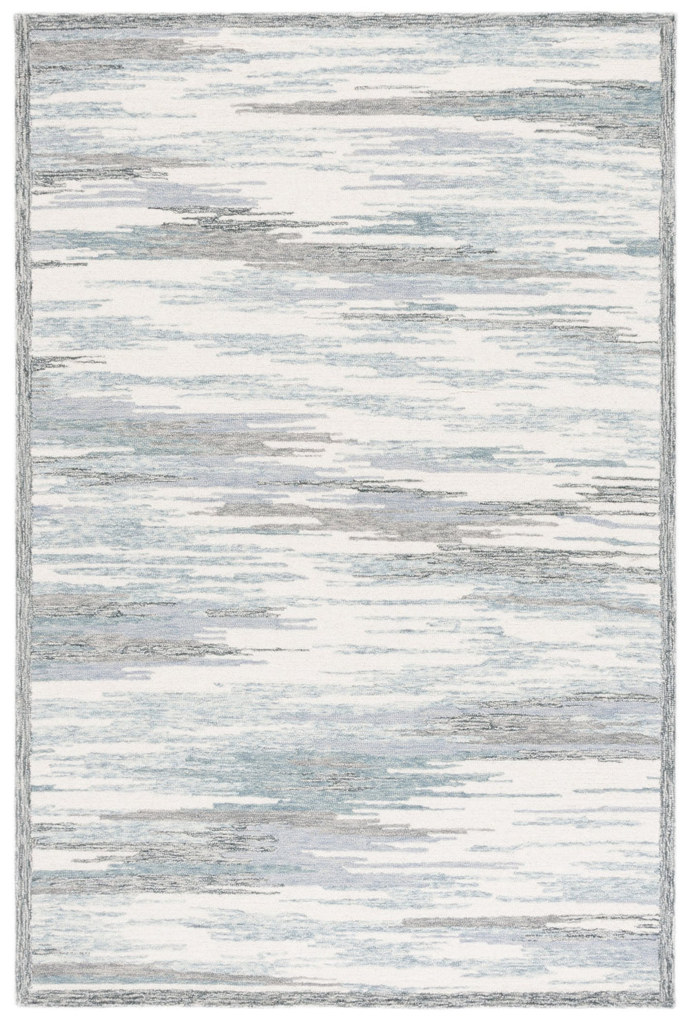 Safavieh Metro Hand-tufted Runner Rug - Luxurious Wool-cotton Blend, Modern Abstract Design For Elegant Spaces Ivory ,Grey 80% Wool,20% Cotton Met106a-6r