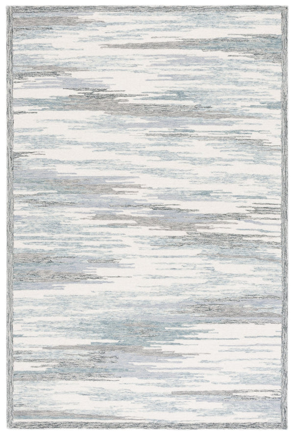 Safavieh Metro Hand-tufted Runner Rug - Luxurious Wool-cotton Blend, Modern Abstract Design For Elegant Spaces Ivory ,Grey 80% Wool,20% Cotton Met106a-5