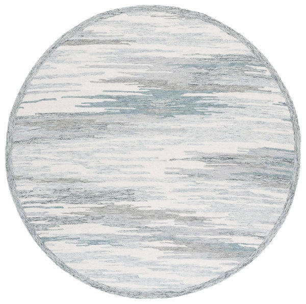 Safavieh Metro Hand-tufted Runner Rug - Luxurious Wool-cotton Blend, Modern Abstract Design For Elegant Spaces Ivory ,Grey 80% Wool,20% Cotton Met106a-6r