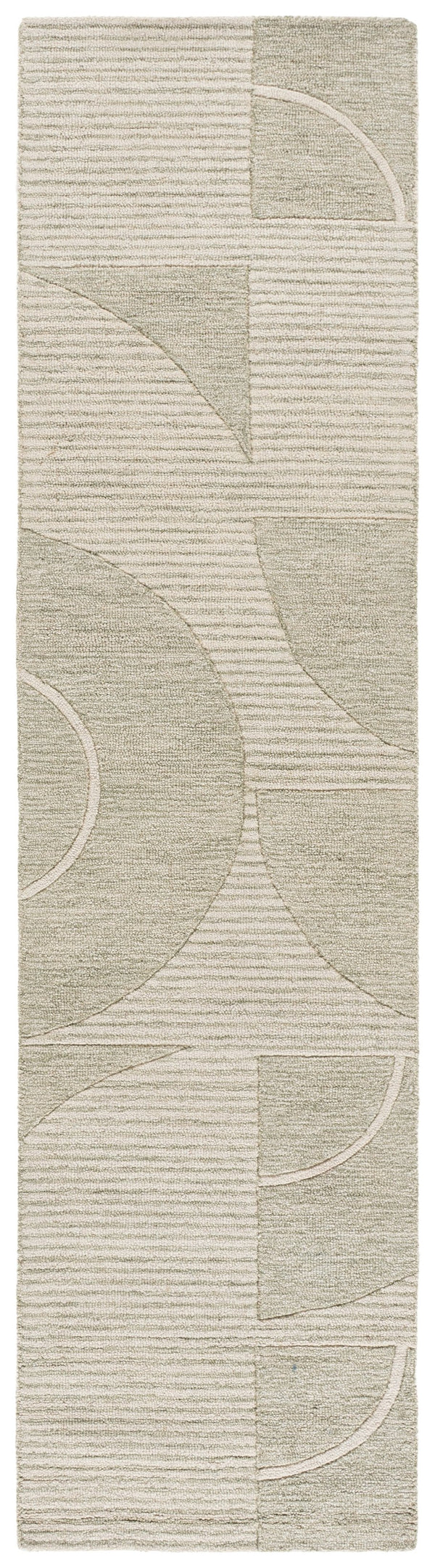 Safavieh Metro Hand-Tufted Sage And Ivory Area Rug — Wool-Cotton Blend, Low-Profile Pile, Timeless Craftsmanship And Versatile Styling 5'-0" x 8'-0" MET107W-5