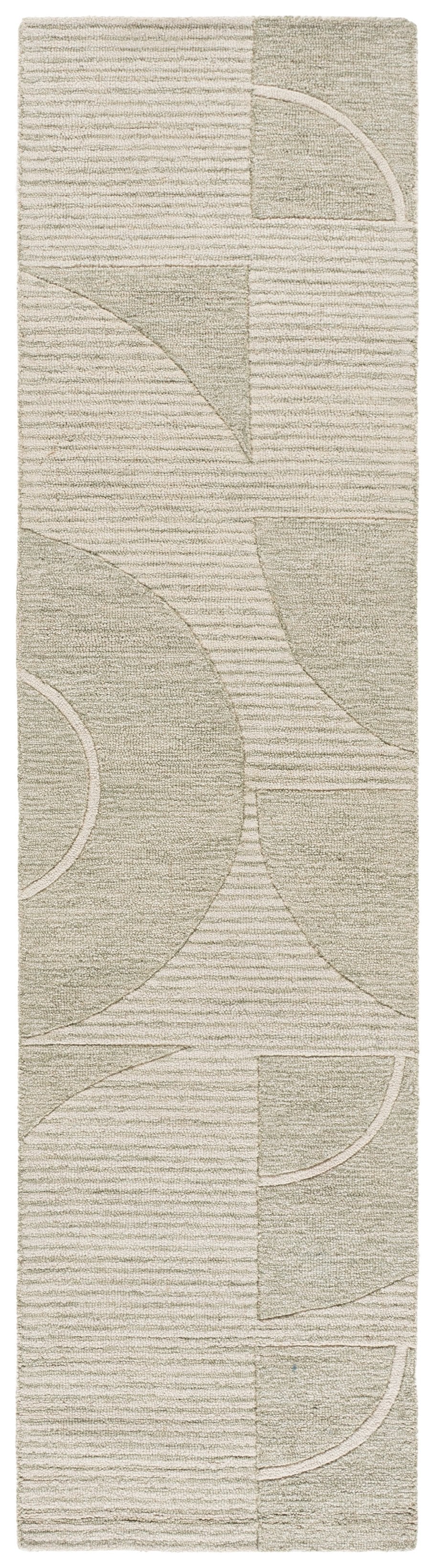 Safavieh Metro Hand-Tufted Sage And Ivory Area Rug, 80% Wool Blend Low Pile For Durable Comfort And Style 8'-0" x 10'-0" MET107W-8