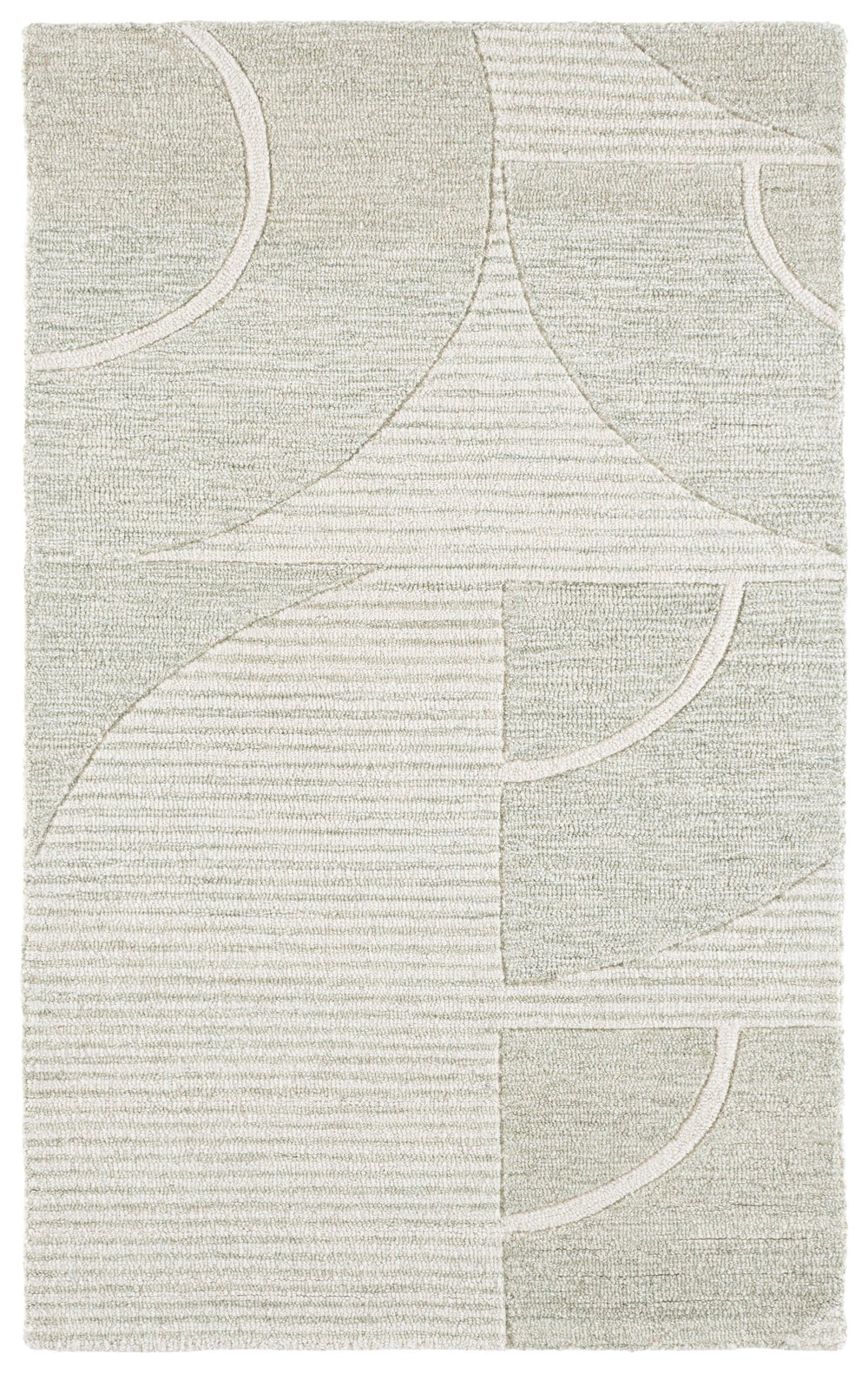 Safavieh Metro Sage Ivory Round Rug — Hand-Tufted Wool-Cotton Blend, Low-Profile Pile For Modern Rooms 6'-0" x 6'-0" MET107W-6R