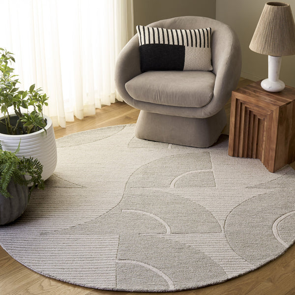 Safavieh Metro Hand-Tufted Sage And Ivory Area Rug, 80% Wool Blend Low Pile For Durable Comfort And Style 8'-0" x 10'-0" MET107W-8