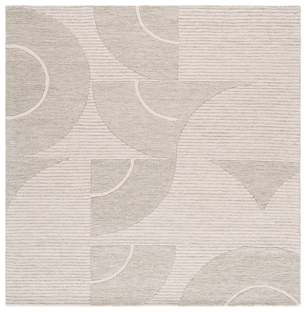 Safavieh Metro Hand-Tufted Sage And Ivory Wool Rug, Low-Profile 1/4" Pile, Modern Natural Fiber Elegance 3'-0" x 5'-0" MET107W-3