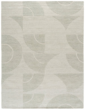 Safavieh Metro Hand-Tufted Sage And Ivory Runner Rug, 80% Wool/20% Cotton Low-Profile Artisanal Hallway Accent 2'-3" x 9'-0" MET107W-29