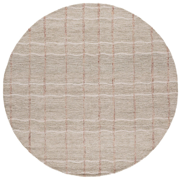 Safavieh Metro Hand-Tufted Sage And Rust Area Rug — Wool-Cotton Low Pile, Scandinavian-Inspired Texture 4'-0" x 6'-0" MET108W-4