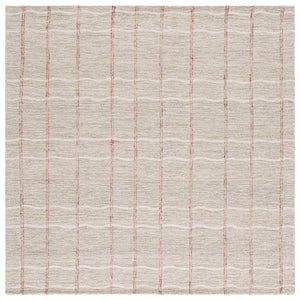 Safavieh Metro Hand-Tufted Sage And Rust Area Rug — Wool-Cotton Low Pile, Scandinavian-Inspired Texture 4'-0" x 6'-0" MET108W-4
