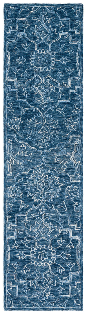 Safavieh Metro Exquisite Hand-tufted Area Rug - Traditional Craftsmanship With Modern Elegance For Your Home Blue Wool And Cotton With Latex Met115m-10