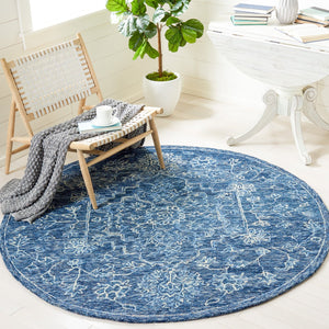 Safavieh Metro Exquisite Hand-tufted Area Rug - Traditional Craftsmanship With Modern Elegance For Your Home Blue Wool And Cotton With Latex Met115m-10