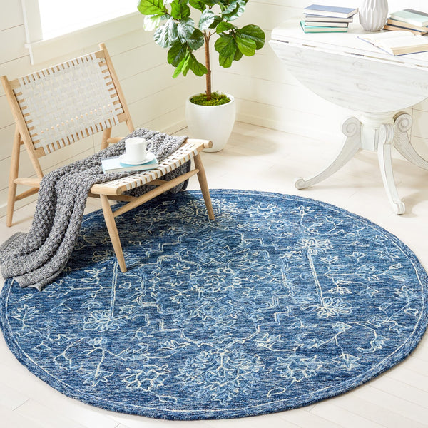 Safavieh Metro Exquisite Hand-tufted Area Rug - Traditional Craftsmanship With Modern Elegance For Your Home Blue Wool And Cotton With Latex Met115m-10