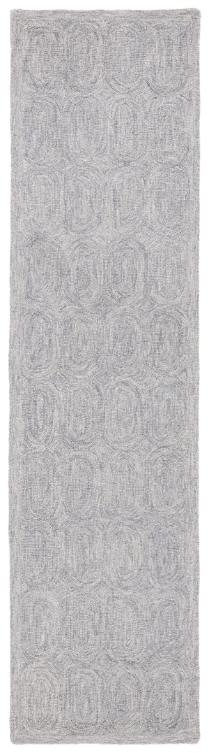 Safavieh Metro Hand-tufted Wool And Cotton Runner Rug - Timeless Elegance With Geometric Design For Home Decor Grey Wool And Cotton With Latex Met124f-9