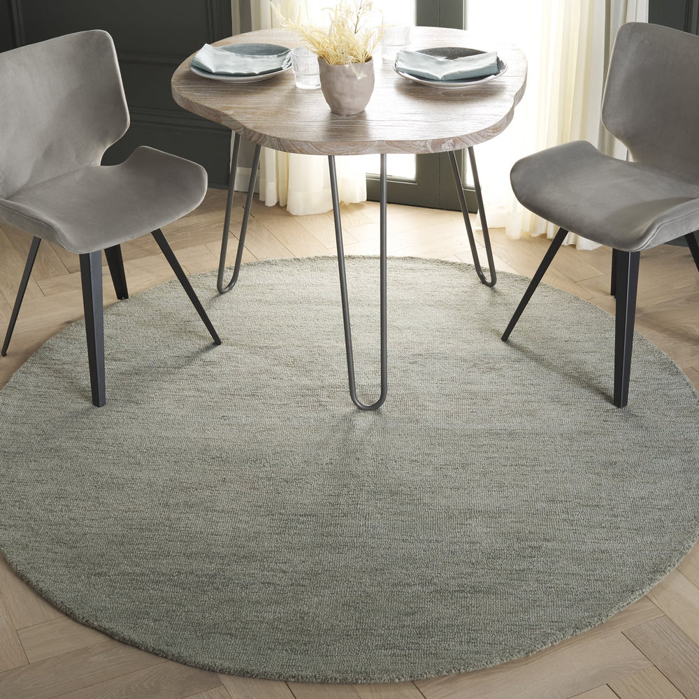 Safavieh Metro Round Area Rug - Hand-tufted Luxury With 80% Wool For Modern Sophistication In Any Space Green 80% Wool And 20% Cotton Met152y-6r