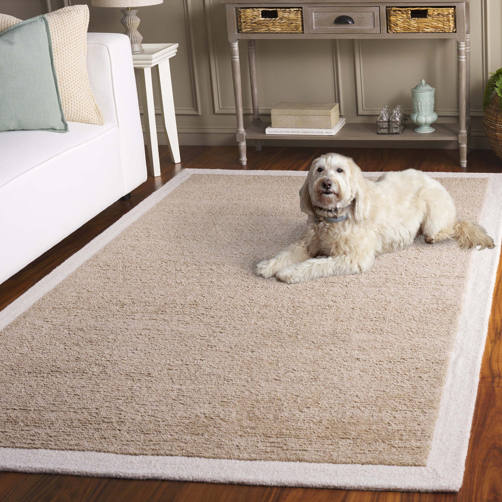 Safavieh Metro Hand-Tufted Round Wool-Cotton Rug In Beige Ivory — Timeless Elegant Accent For Living Rooms 6'-0" x 6'-0" MET153B-6R