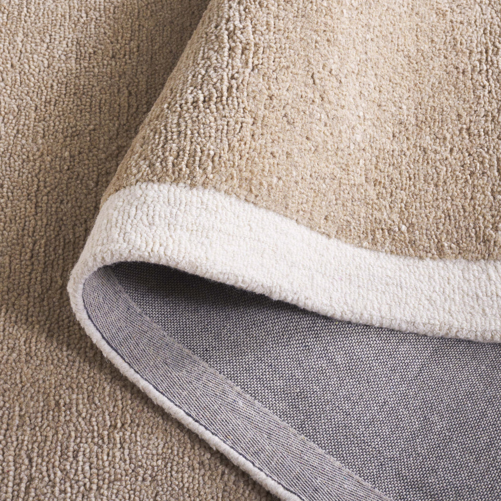 Safavieh Metro Hand-Tufted Round Wool-Cotton Rug In Beige Ivory — Timeless Elegant Accent For Living Rooms 6'-0" x 6'-0" MET153B-6R