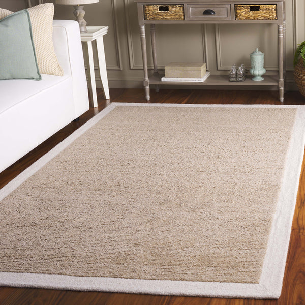 Safavieh Metro Hand‑Tufted Wool Cotton Rug In Beige Ivory — Plush 1/2" Pile, Timeless Neutral Accent For Home 4'-0" x 6'-0" MET153B-4