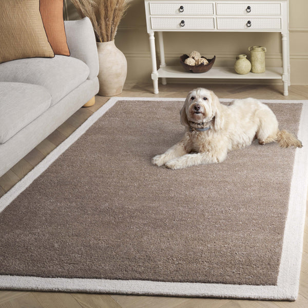 Safavieh Metro Hand‑Tufted Dark Beige Ivory Rug – Plush ½" Wool‑Cotton Blend, Ethically Crafted For Living Rooms 9'-0" x 12'-0" MET153C-9