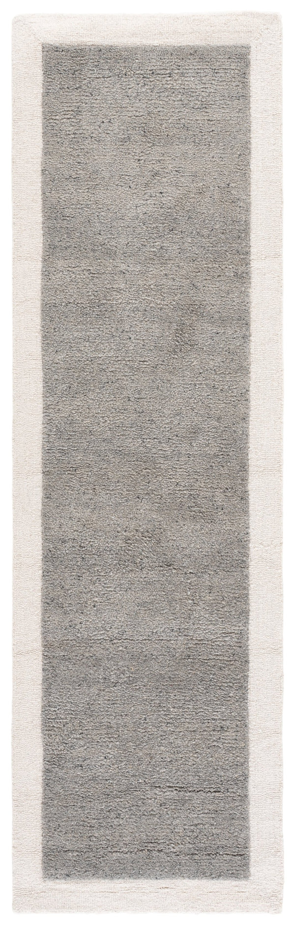 Safavieh Metro Hand-Tufted Grey Ivory Area Rug — Wool-Cotton Blend, Plush 1/2" Pile, Timeless Border Elegance 5'-0" x 8'-0" MET153F-5