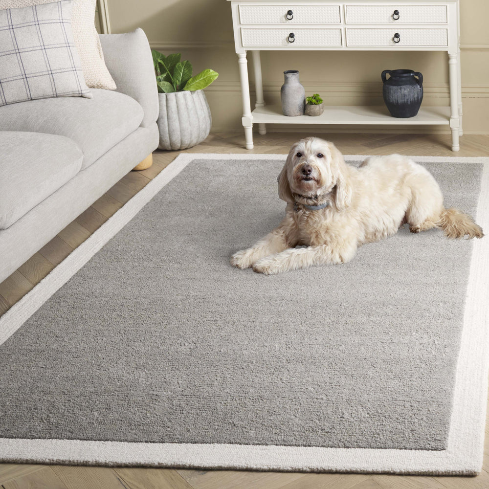 Safavieh Metro Hand‑Tufted Grey Ivory Runner Rug — Wool Blend, Low‑Pile Elegance For Hallways & Entryways 2'-3" x 8'-0" MET153F-28