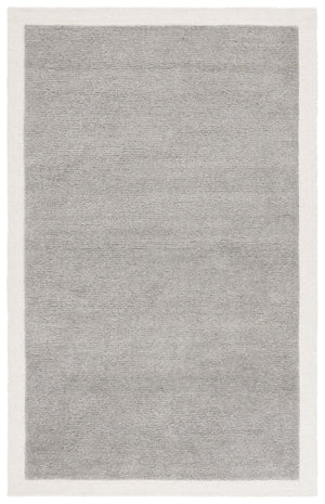 Safavieh Metro Hand-Tufted Grey Ivory Area Rug — Wool-Cotton Blend, Plush 1/2" Pile, Timeless Border Elegance 5'-0" x 8'-0" MET153F-5
