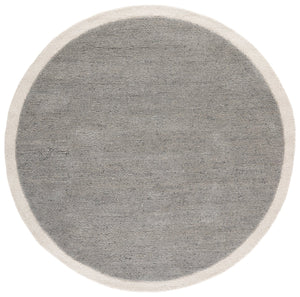 Safavieh Metro Hand-Tufted Grey Ivory Area Rug — Wool-Cotton Blend, Plush 1/2" Pile, Timeless Border Elegance 5'-0" x 8'-0" MET153F-5